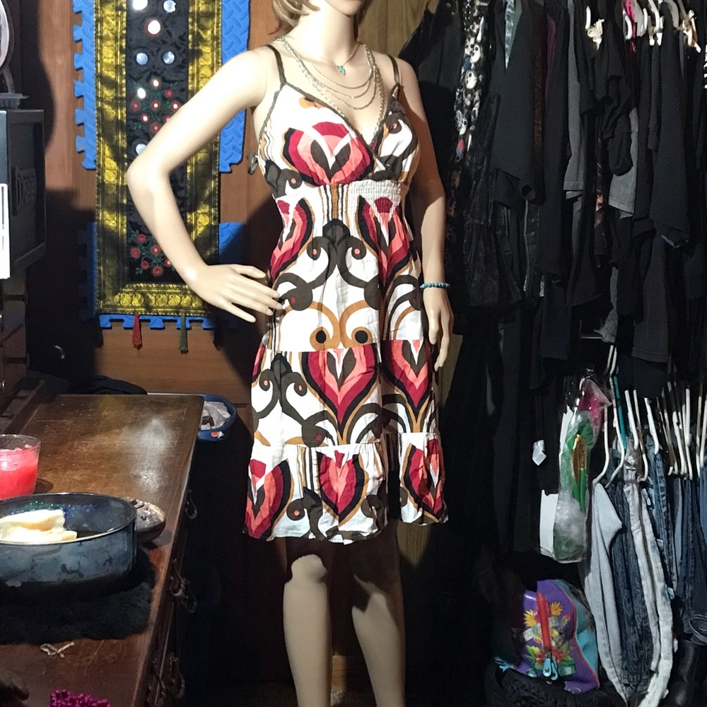 Speechless Multi Colored Spaghetti Strap Sundress - image 1